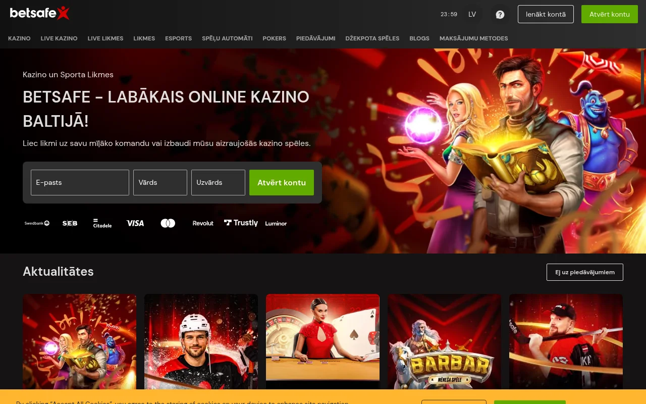 Betsafe kazino Latvijā