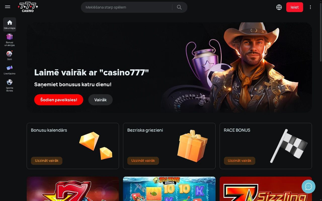 Casino777 kazino Latvijā