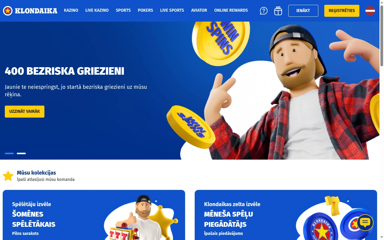 Klondaika kazino Latvijā