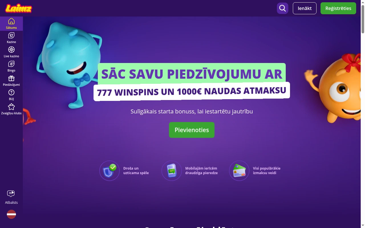 Laimz kazino Latvijā