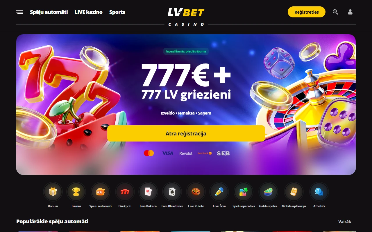 LVBet kazino Latvijā