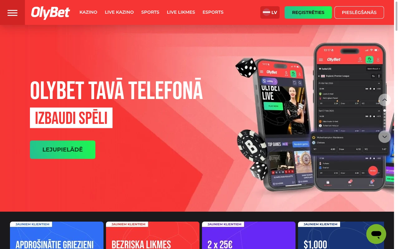 Olybet kazino Latvijā