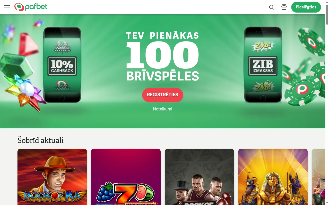 Pafbet kazino Latvijā